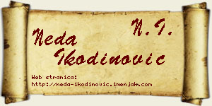 Neda Ikodinović vizit kartica